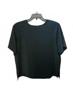 Notations Woman Black Polyester Short Sleeve Top Plus Size 1X